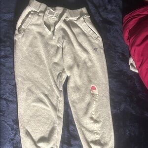 Champion Kids' Light Gray Sweatpants with Logo